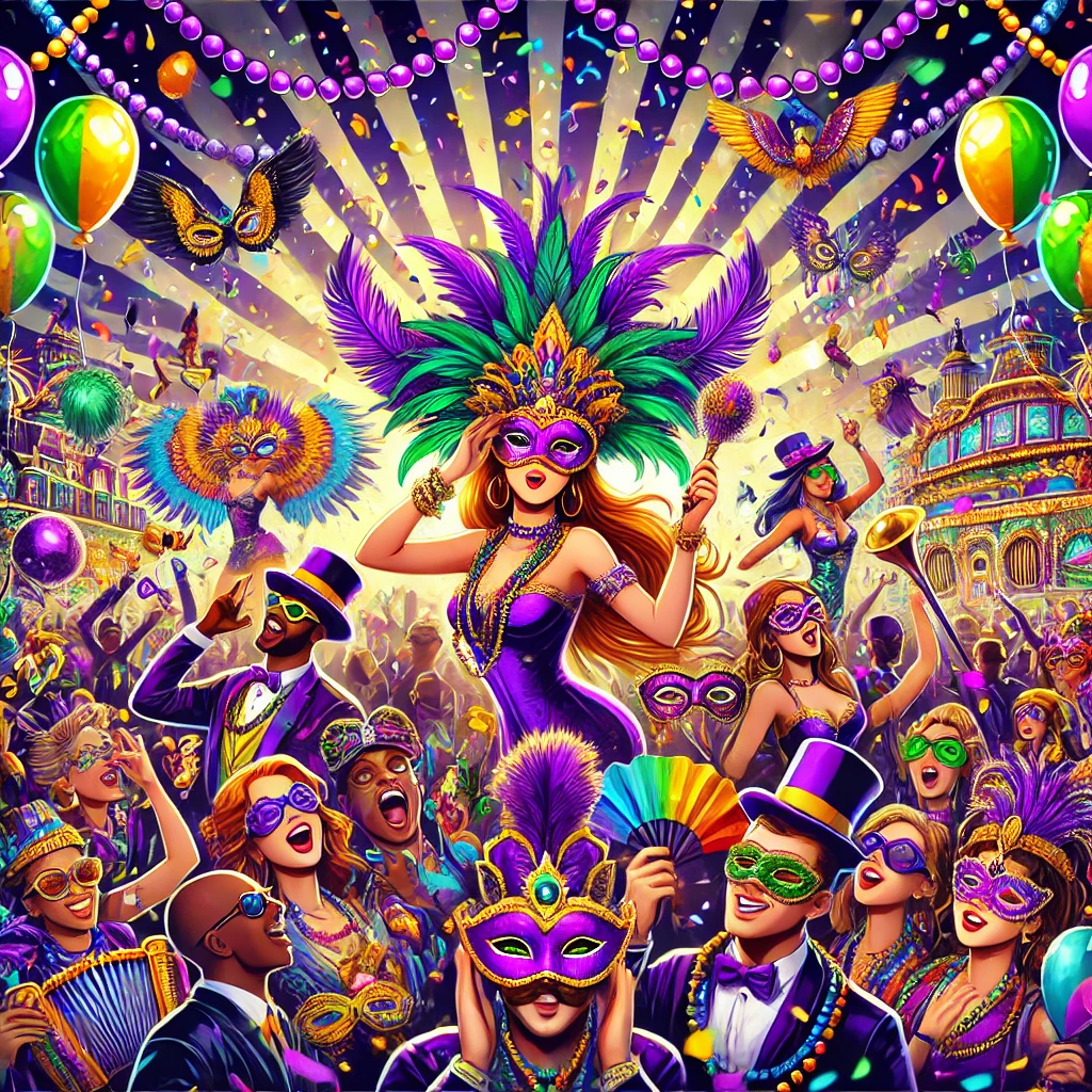 Mardi Gras Wild Party Celebration